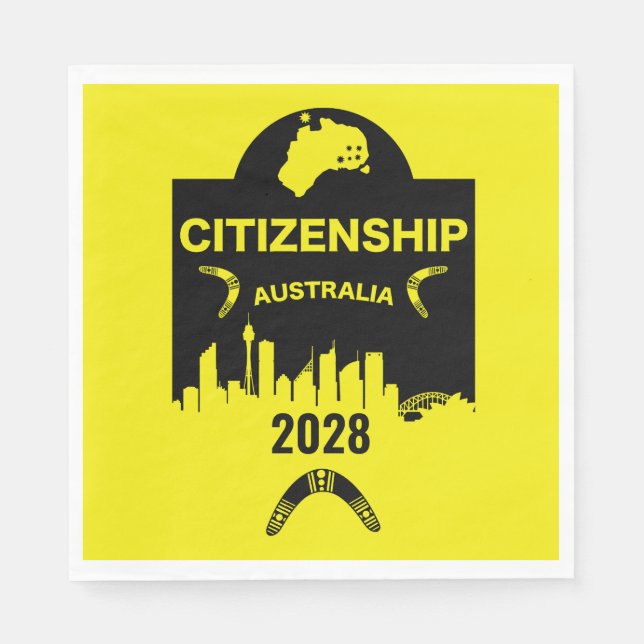 Australische Staatsbürgerschaft Serviette (Vorderseite)