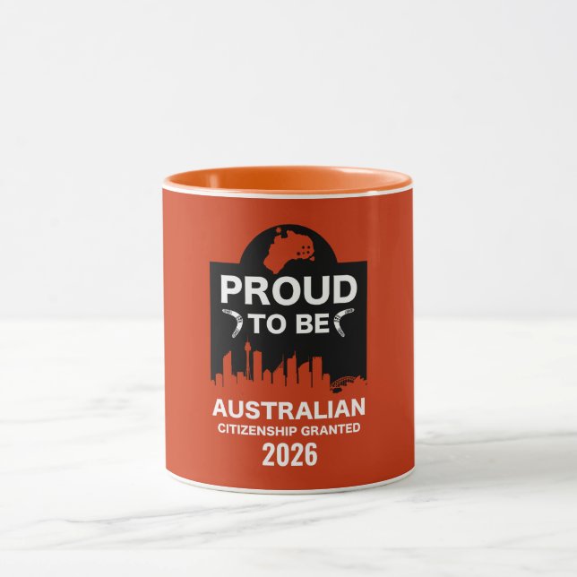 Australische Staatsbürgerschaft Tasse (Zentrum)