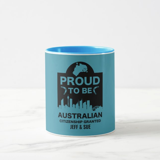 Australische Staatsbürgerschaft Tasse (Zentrum)