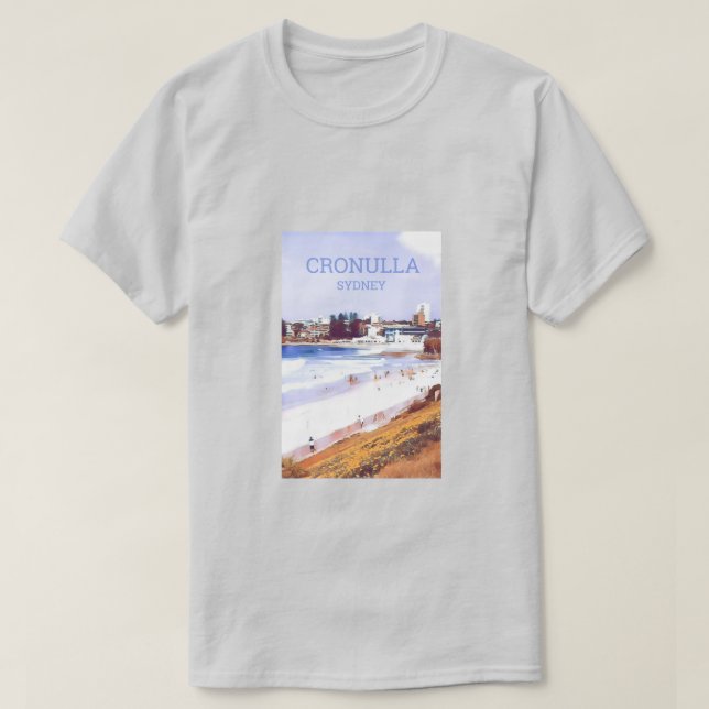 Australische Strandreise Kunst Cronulla T-Shirt (Design vorne)
