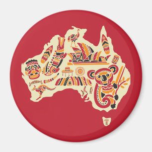 australische Symbole Magnet