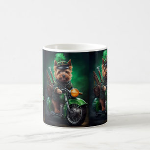 Australische Terrier Fahrrad St. Patrick's Day Kaffeetasse