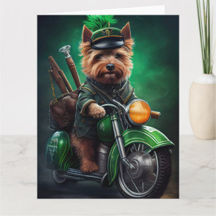 Australische Terrier Fahrrad St. Patrick's Day Karte