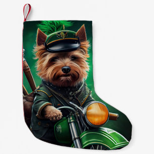 Australische Terrier Fahrrad St. Patrick's Day Kleiner Weihnachtsstrumpf