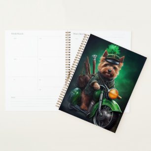 Australische Terrier Fahrrad St. Patrick's Day Planer