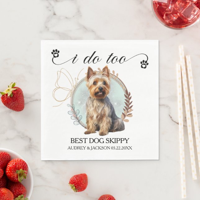 Australische Terrier I Do Too Napkins mit Dogs Fot Serviette (Beispiel)