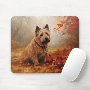 Australische Terrier im Herbst Leaves Fall Inspiri Mousepad