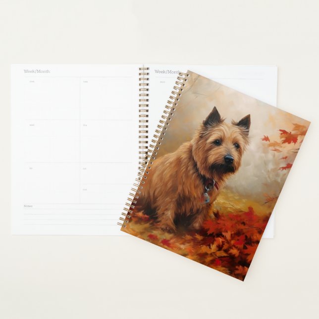 Australische Terrier im Herbst Leaves Fall Inspiri Planer (Anzeige)