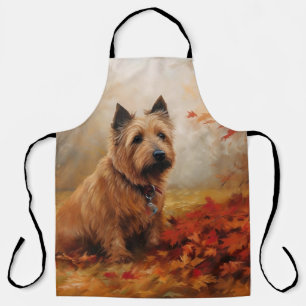 Australische Terrier im Herbst Leaves Fall Inspiri Schürze