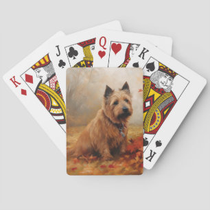 Australische Terrier im Herbst Leaves Fall Inspiri Spielkarten
