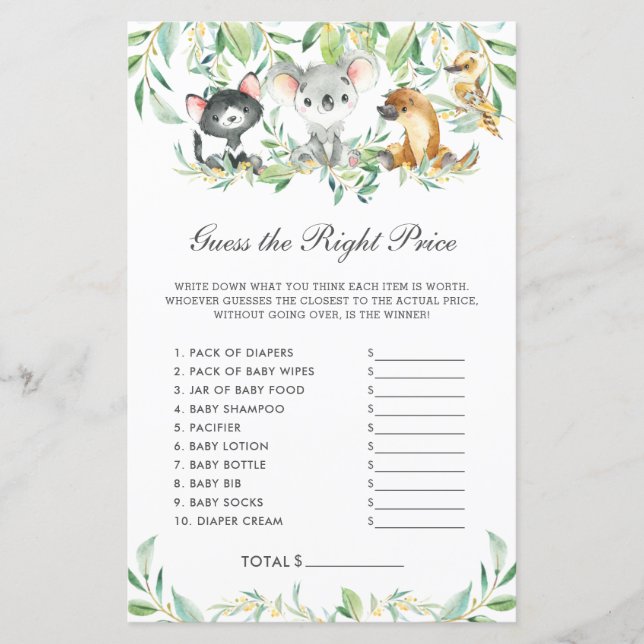 Australische Tierdusche schätzt den richtigen Prei (Vorderseite)