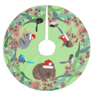 Australische Tiere Polyester Weihnachtsbaumdecke