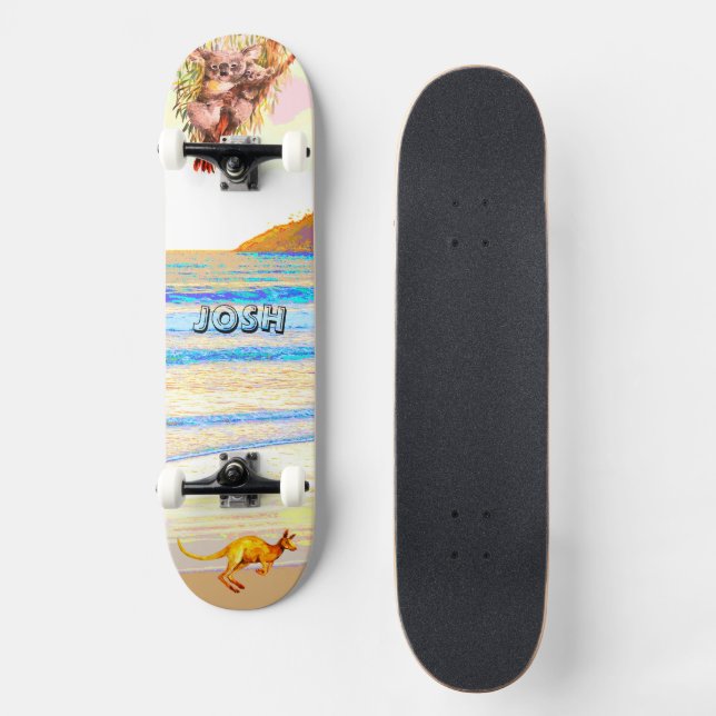 Australische Tiere Surfside Skateboard (Vorderseite)