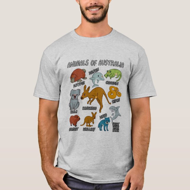 Australische Tiere T-Shirt (Vorderseite)