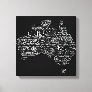 australische Umgangskarte Leinwanddruck