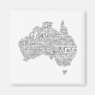 australische Umgangskarte Magnet