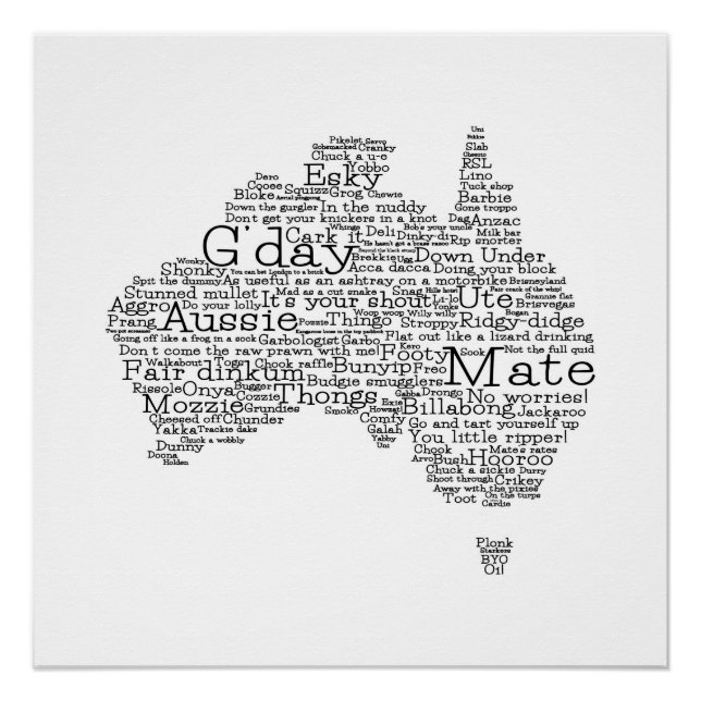 australische Umgangskarte Poster (Vorderseite)