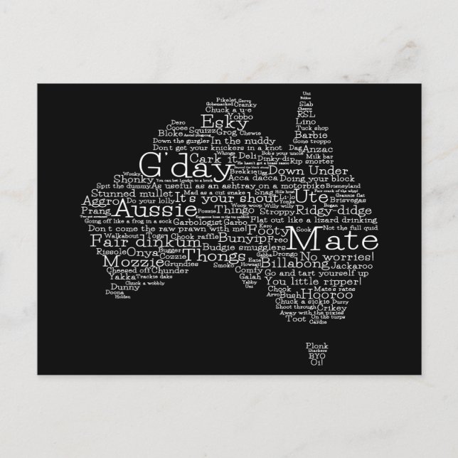 australische Umgangskarte Postkarte (Vorderseite)