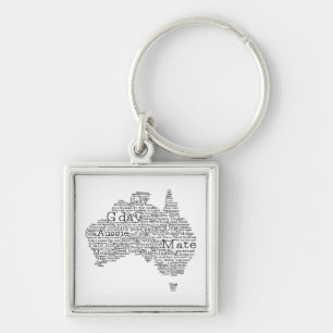 australische Umgangskarte Schlüsselanhänger