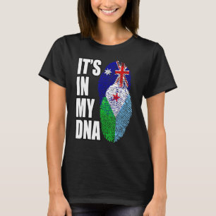 australische und dschibutische DNA-Flagge T-Shirt