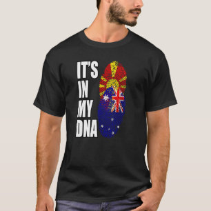 Australische und mazedonische DNA-Heritage-Flagge T-Shirt
