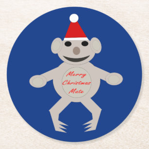 Australische Untersetzer von Weihnachts-Koala-Bäre