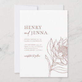 Australische Ureinwohner Botanicals Waratah Protea Einladung