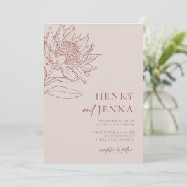 Australische Ureinwohner Botanicals Waratah Protea Einladung