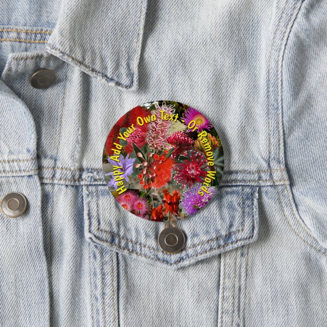 Australische Ureinwohner der Wilden Blume Kleines  Button (Beispiel)