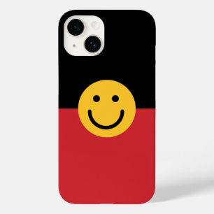 Australische Ureinwohner-Flagge mit Lächelgesicht Case-Mate iPhone 14 Hülle
