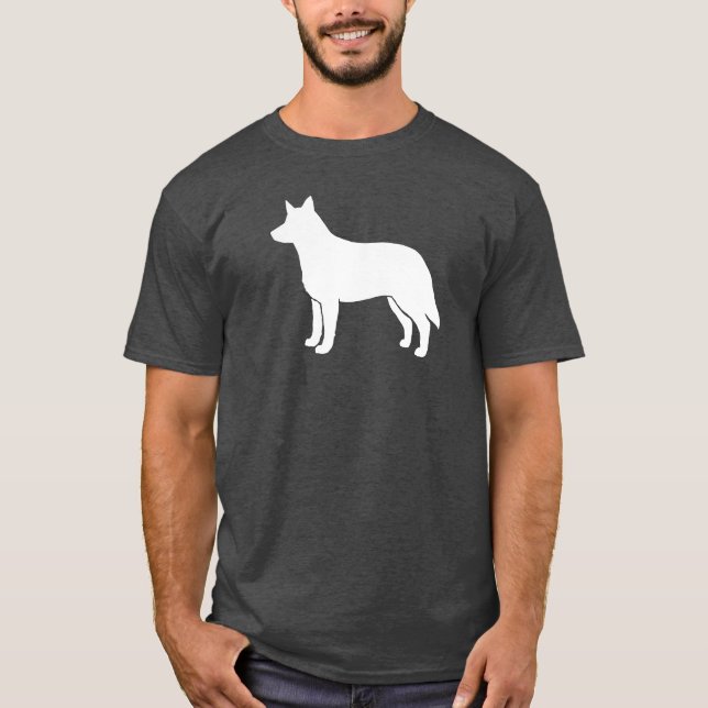 Australische Vieh-HundeSilhouette T-Shirt (Vorderseite)