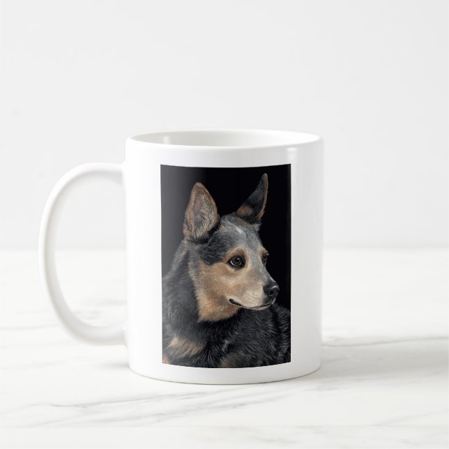Australische Vieh-HundeTasse - "Quigley " Kaffeetasse (Links)