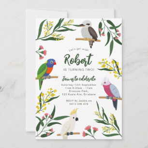 Australische Vogel-Geburtstagseinladung Einladung