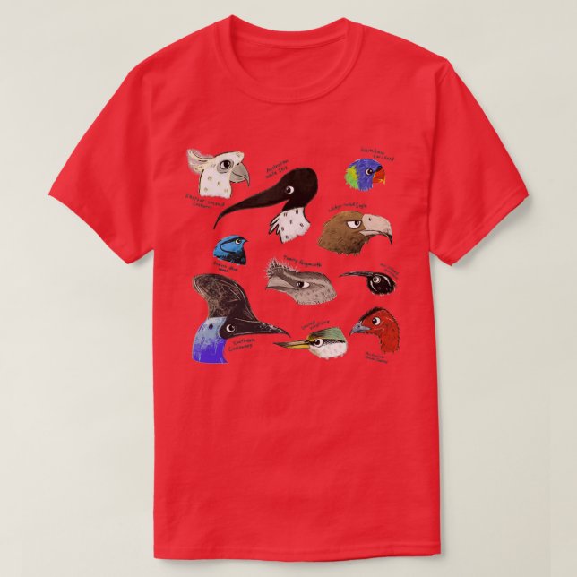 Australische Vögel T-Shirt (Design vorne)