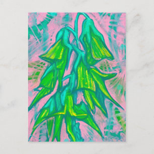 Australische Vogelgrippe-Blume, tropisches grünes Postkarte
