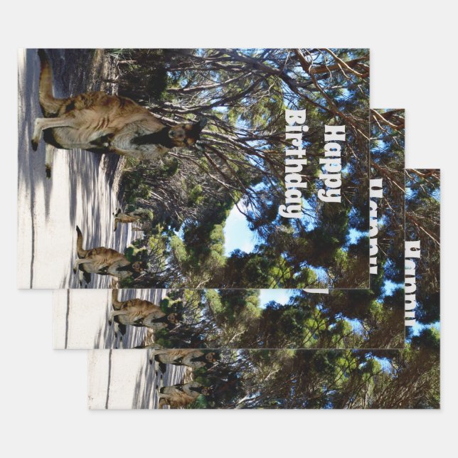 Australische Wallaby Road, Geschenkblätter Geschenkpapier Set (Set)