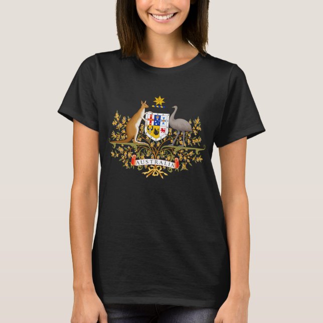 🇦 🇺 australische Wappen Australien Kangaroo 🦘 T-Shirt (Vorderseite)