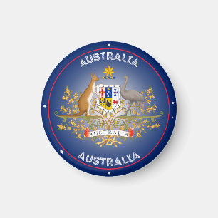 Australische Wappen-Circle-Form Magnet