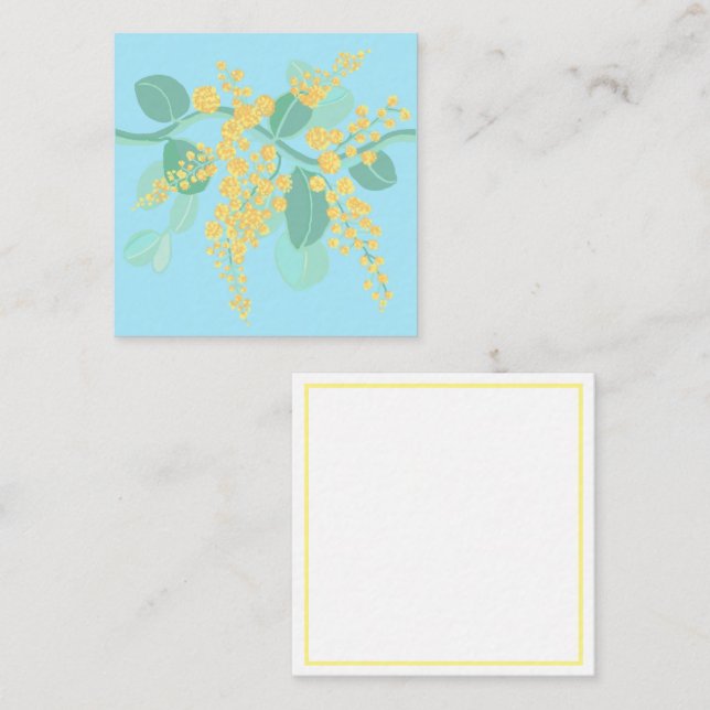 Australische Wattle Enclosure Card Begleitkarte (Vorne/Hinten)