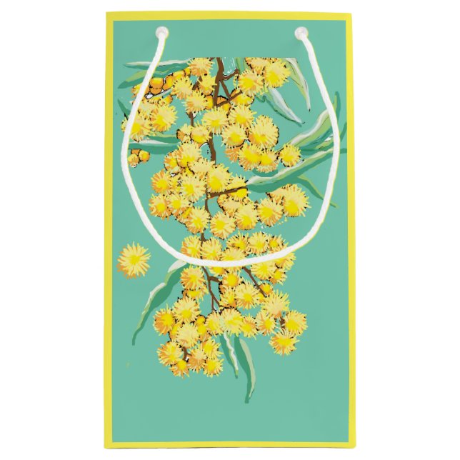 Australische Wattle Kleine Geschenktüte (Rückseite)