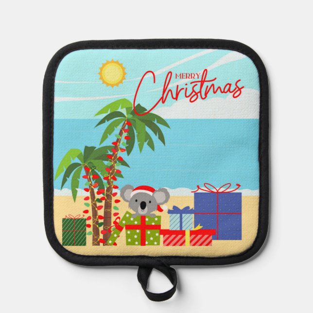 Australische Weihnachten Topflappen (Vorderseite)