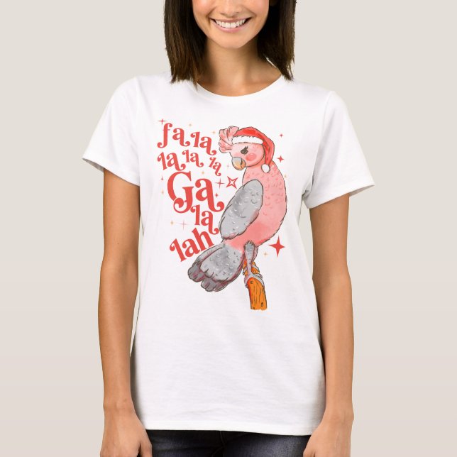 Australische Weihnachtsfeiertage Niedlich Galah T-Shirt (Vorderseite)