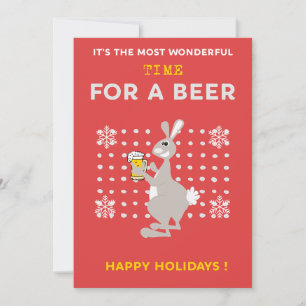 Australische Weihnachtskarten Kangaroo Bier Lustig Feiertagskarte