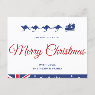Australische Weihnachtspostkarten Kangaroo Aussie Postkarte