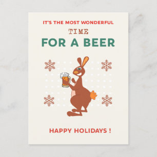 Australische Weihnachtspostkarten Lustiges Känguru Postkarte