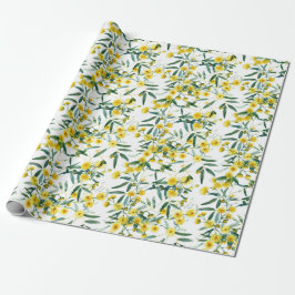 Australische Wildblume Golden Wattle Geschenkpapier