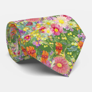 Australische Wildblumen Krawatte