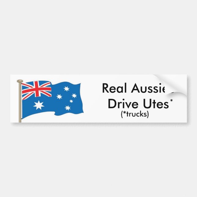 Australische - wirkliche Australier fahren Utes - Autoaufkleber (Vorne)