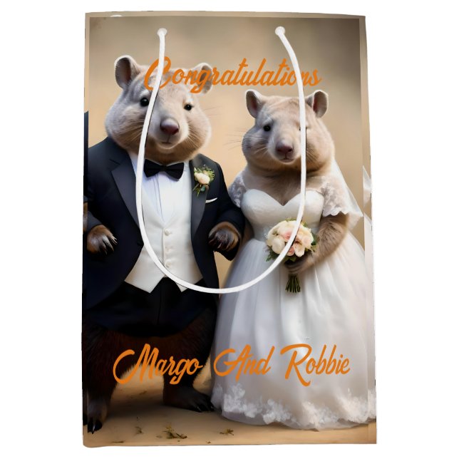 Australische Wombat Wedding, Mittlere Geschenktüte (Vorderseite)