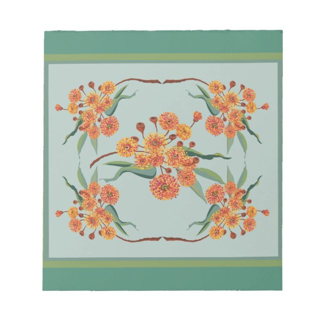 australische Zahnfleischblüten Notizblock (Vorderseite)